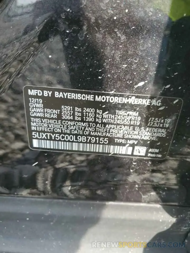 15 Photograph of a damaged car 5UXTY5C00L9B79155 BMW X3 2020