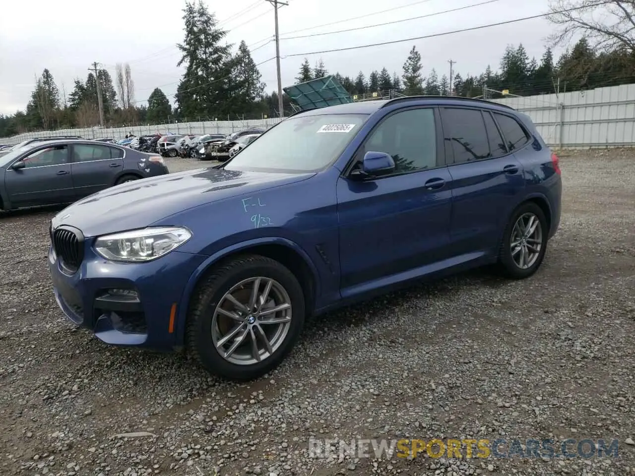 1 Photograph of a damaged car 5UXTY5C04LLT34919 BMW X3 2020
