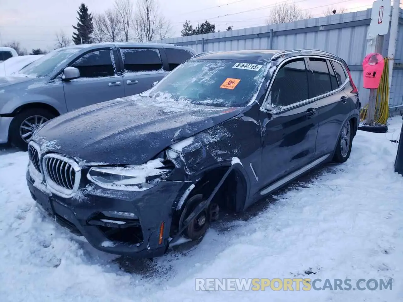 1 Photograph of a damaged car 5UXTY5C05L9B77675 BMW X3 2020