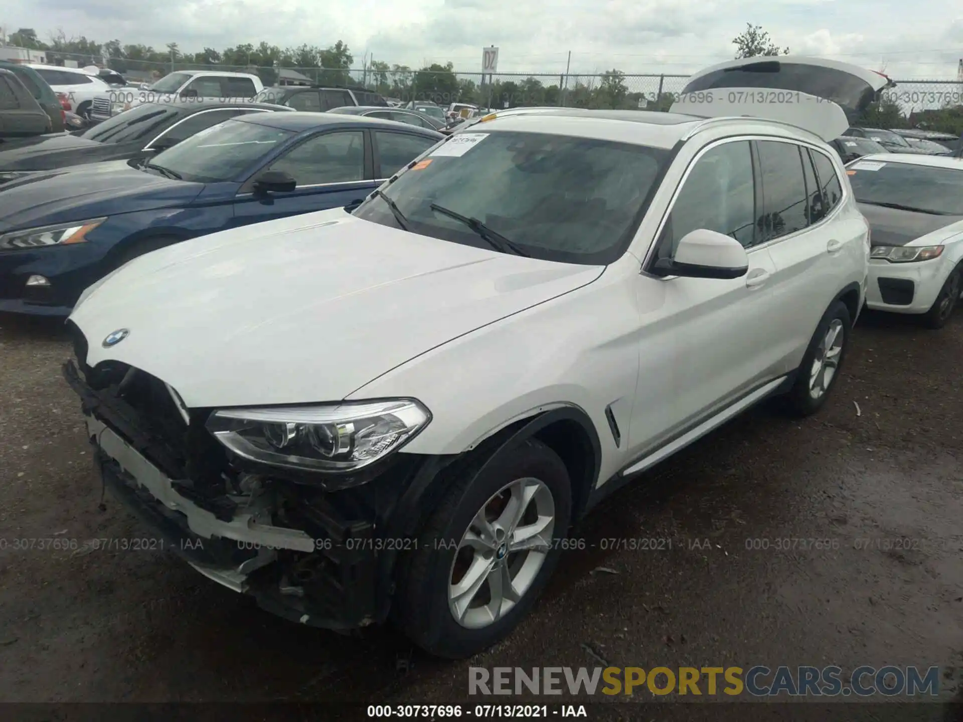 2 Photograph of a damaged car 5UXTY5C06L9B65082 BMW X3 2020