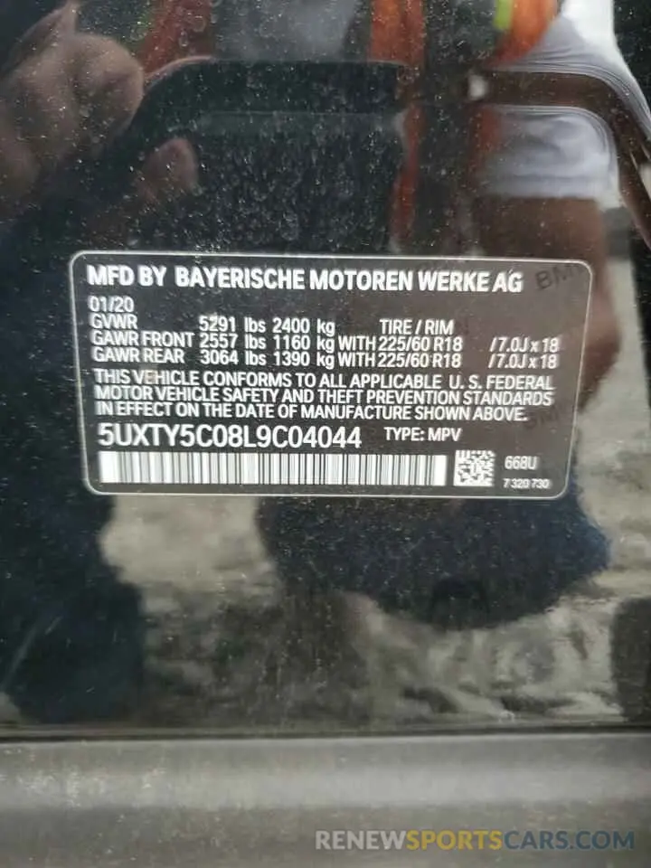 13 Photograph of a damaged car 5UXTY5C08L9C04044 BMW X3 2020