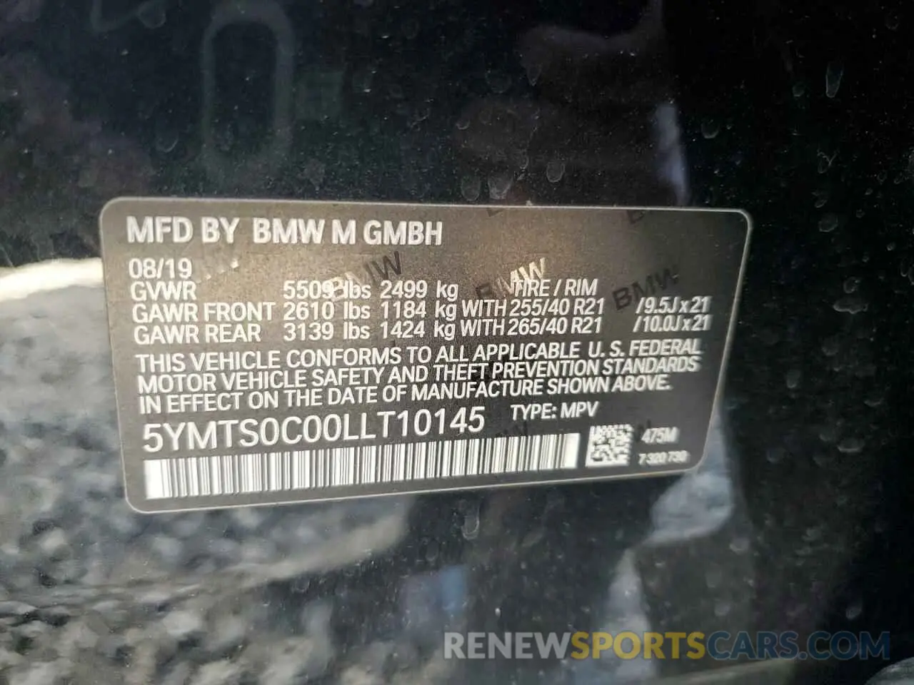 13 Photograph of a damaged car 5YMTS0C00LLT10145 BMW X3 2020
