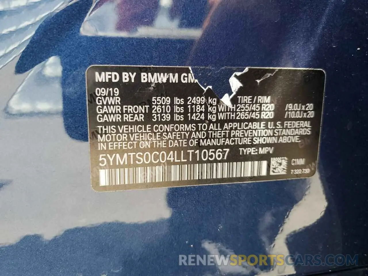 14 Photograph of a damaged car 5YMTS0C04LLT10567 BMW X3 2020