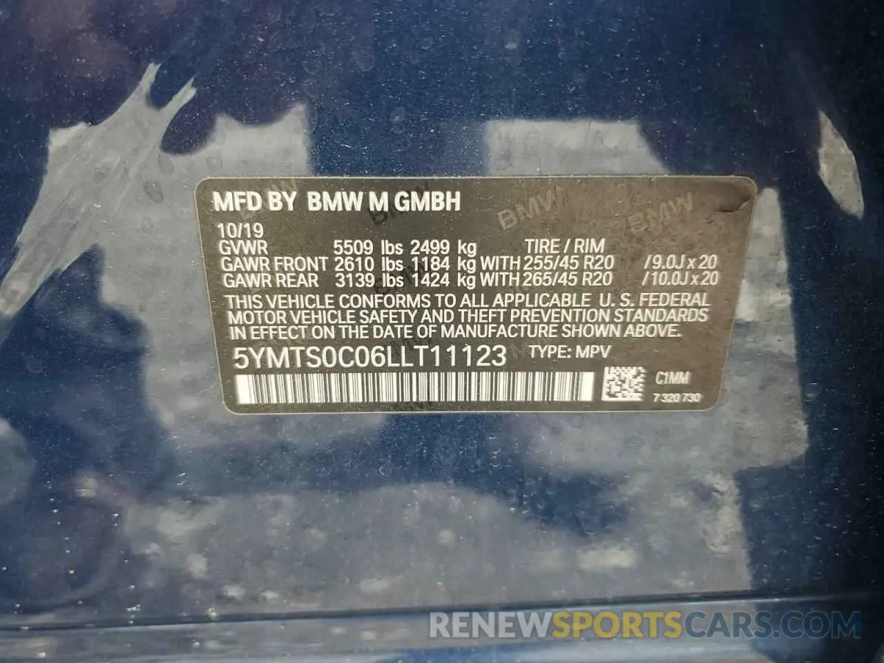 13 Photograph of a damaged car 5YMTS0C06LLT11123 BMW X3 2020