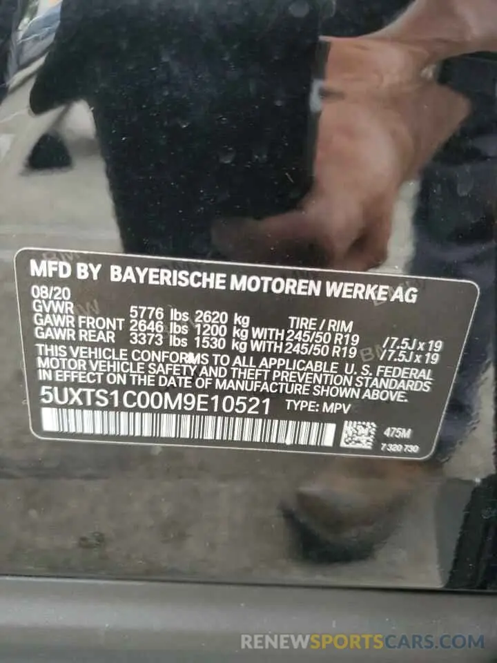 13 Photograph of a damaged car 5UXTS1C00M9E10521 BMW X3 2021