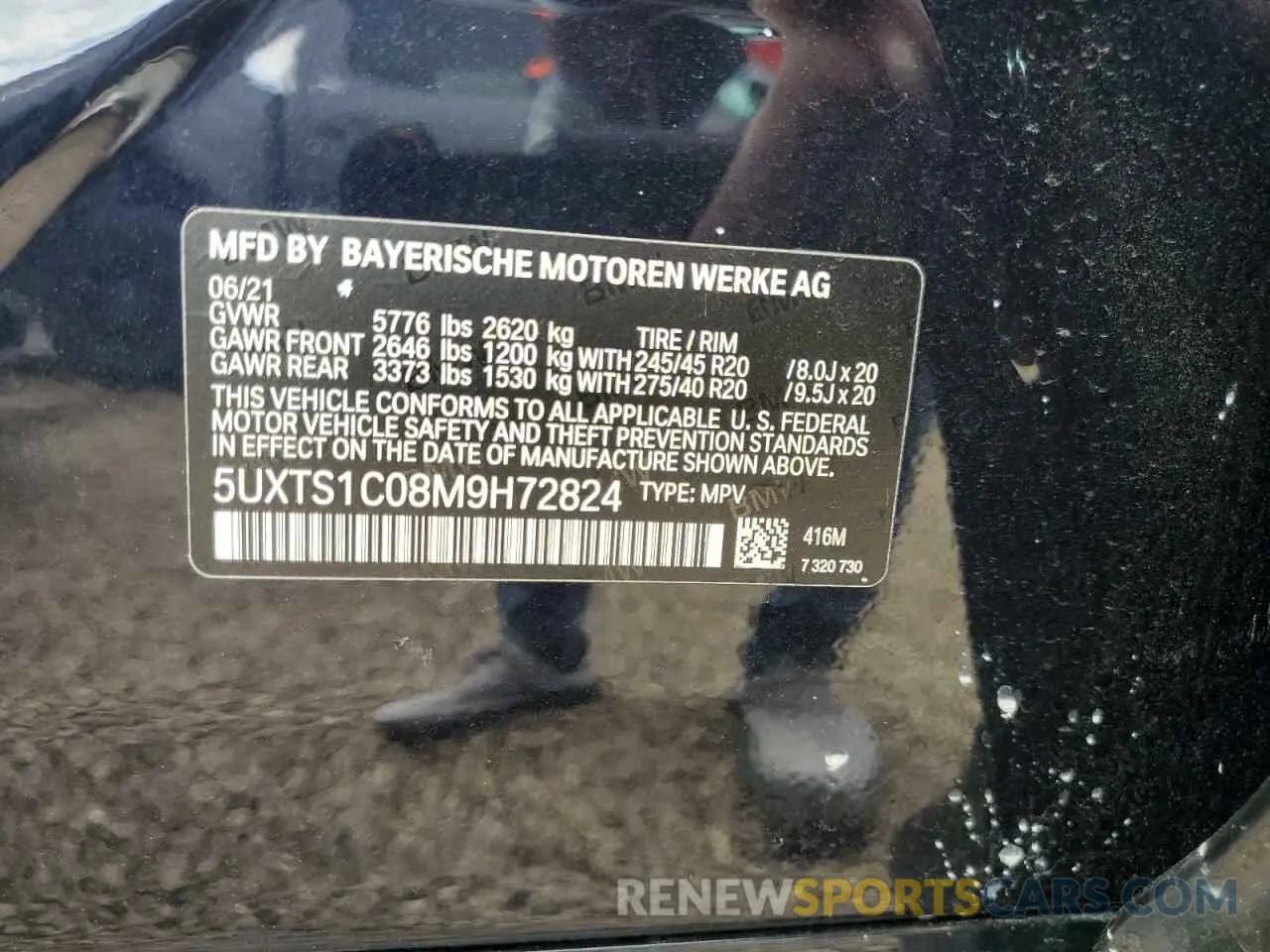 14 Photograph of a damaged car 5UXTS1C08M9H72824 BMW X3 2021