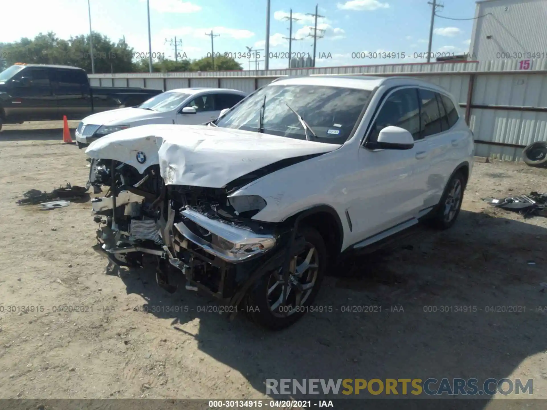 2 Photograph of a damaged car 5UXTY3C00M9F65001 BMW X3 2021