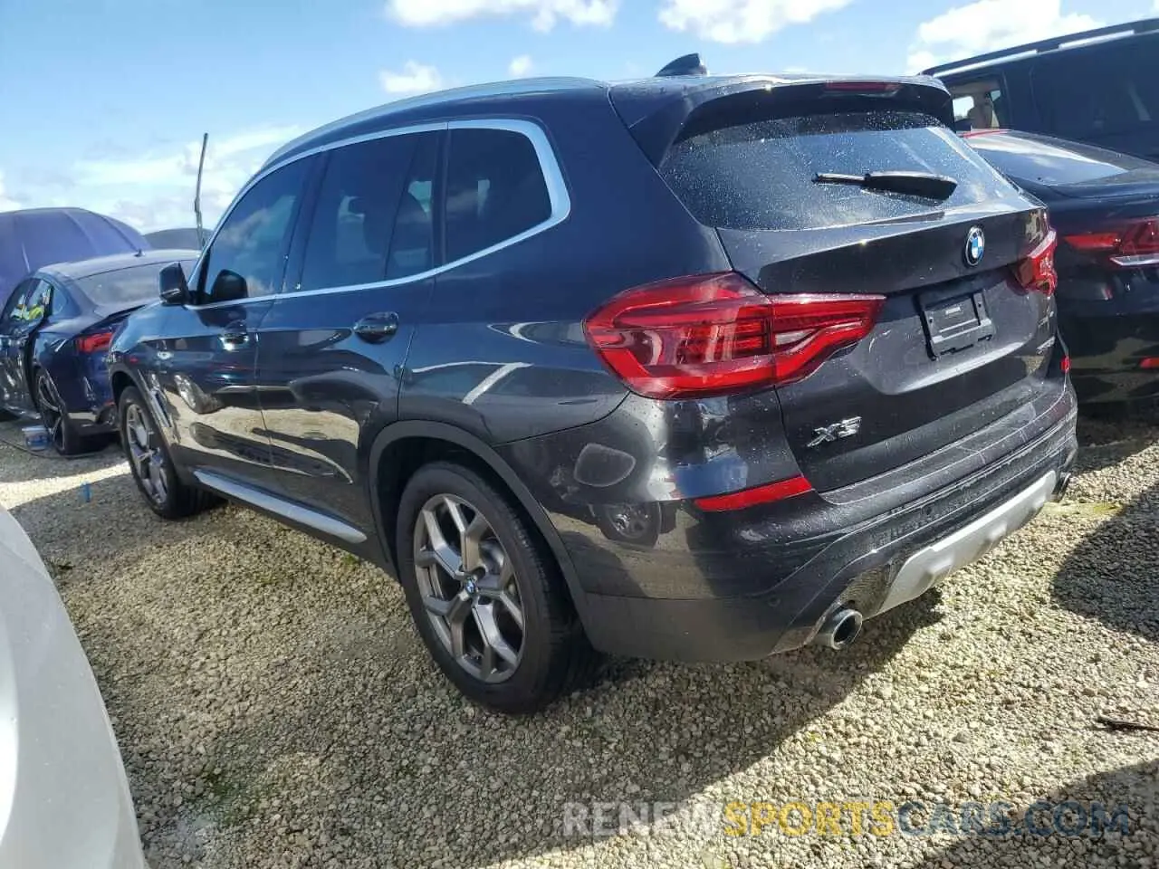 2 Photograph of a damaged car 5UXTY3C01M9E20680 BMW X3 2021