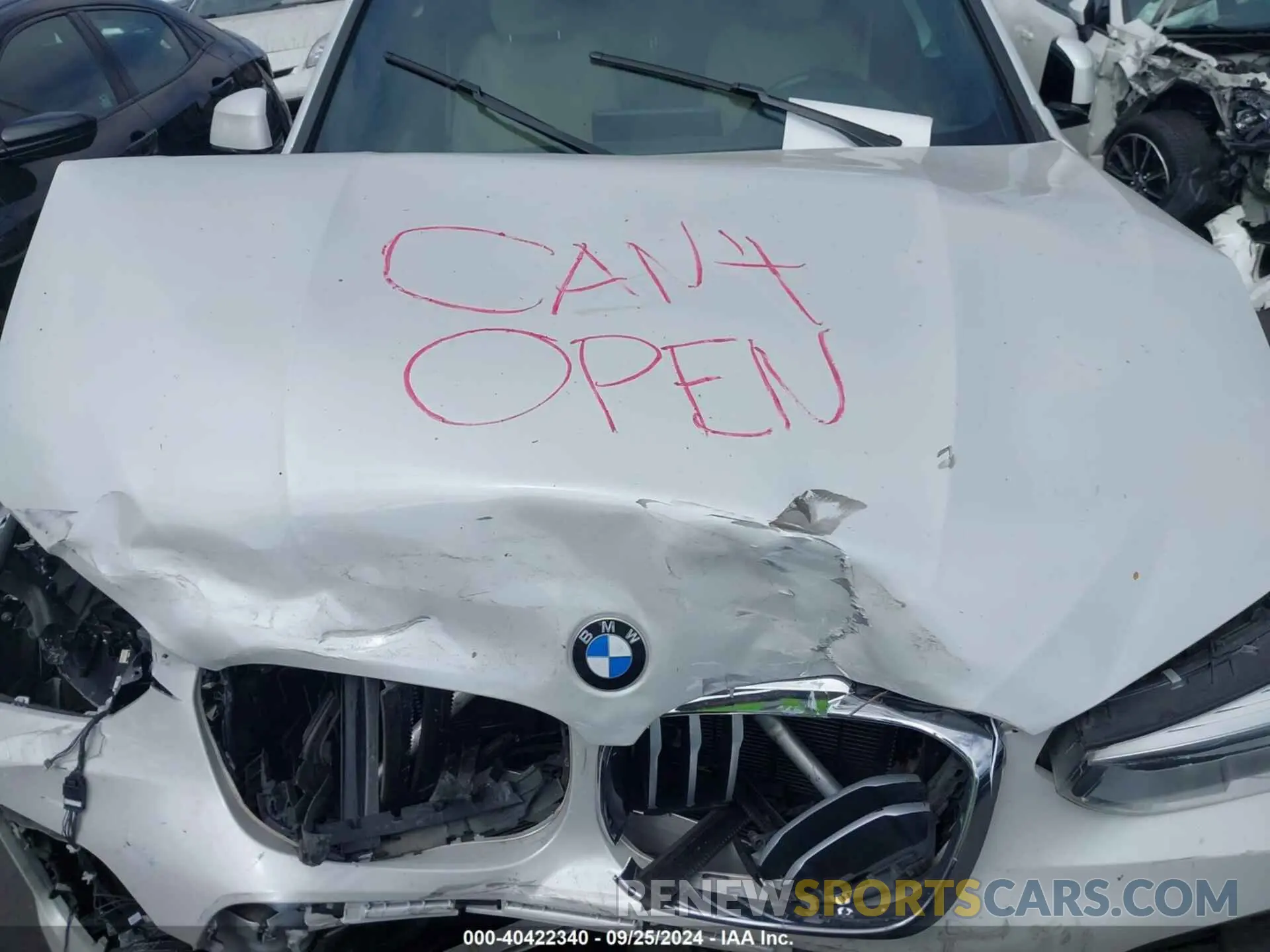 10 Photograph of a damaged car 5UXTY3C04M9E99729 BMW X3 2021