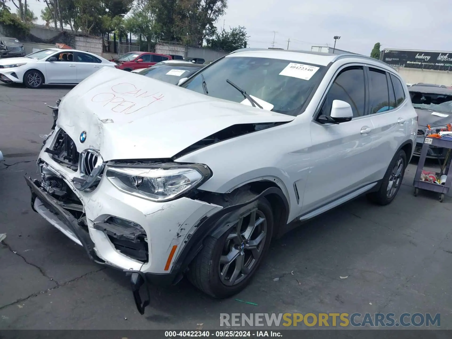 2 Photograph of a damaged car 5UXTY3C04M9E99729 BMW X3 2021