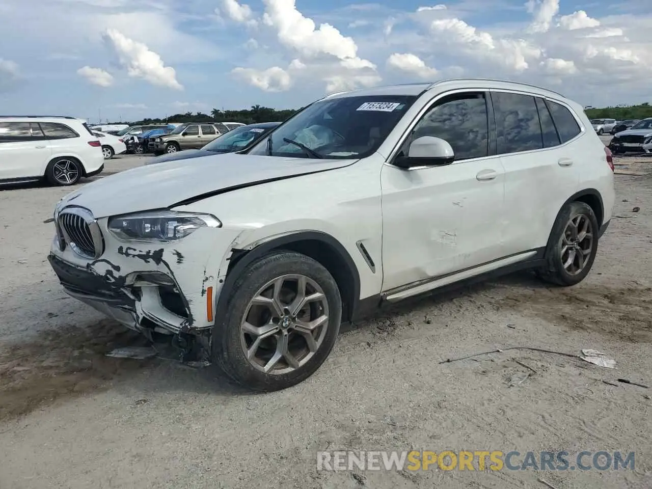 1 Photograph of a damaged car 5UXTY3C07M9F95824 BMW X3 2021