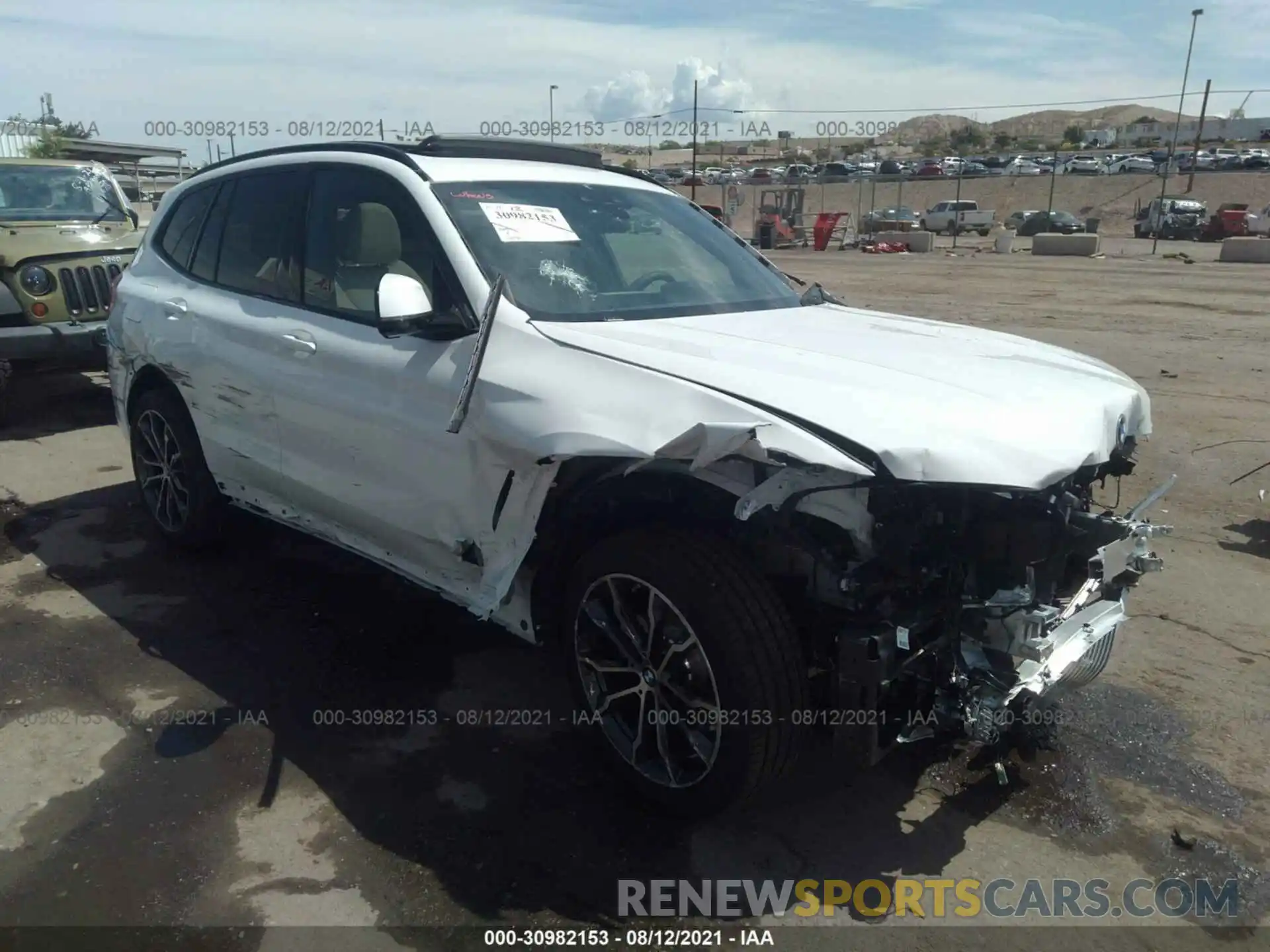 1 Photograph of a damaged car 5UXTY3C07M9G28496 BMW X3 2021