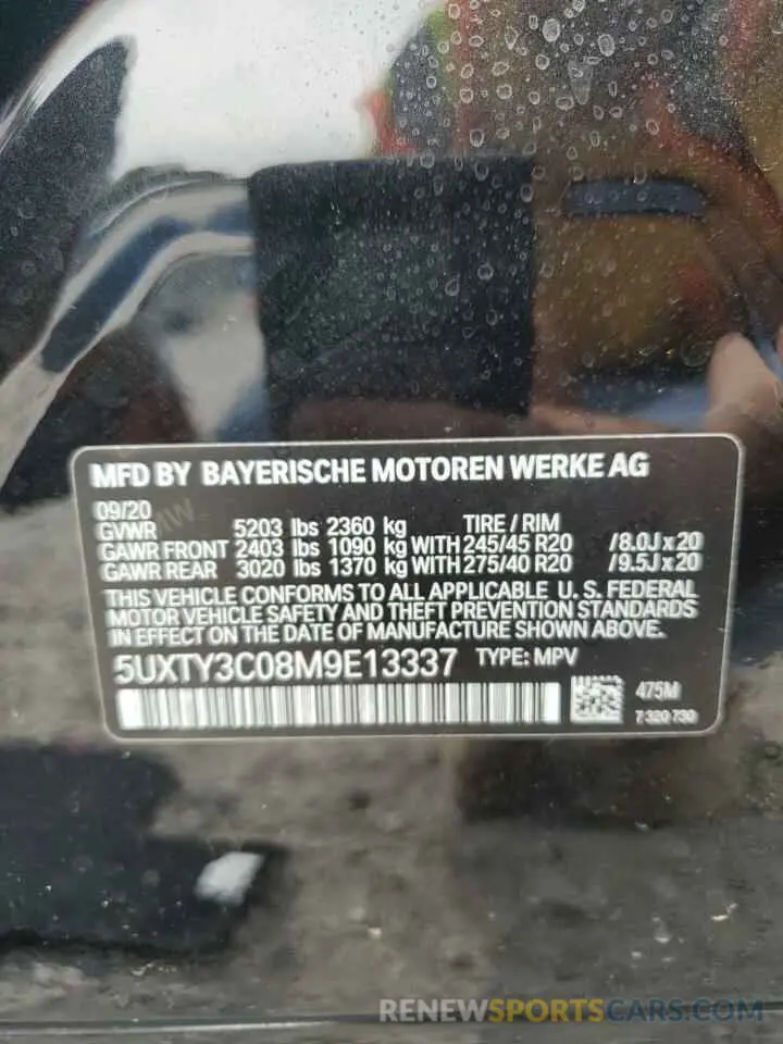 12 Photograph of a damaged car 5UXTY3C08M9E13337 BMW X3 2021