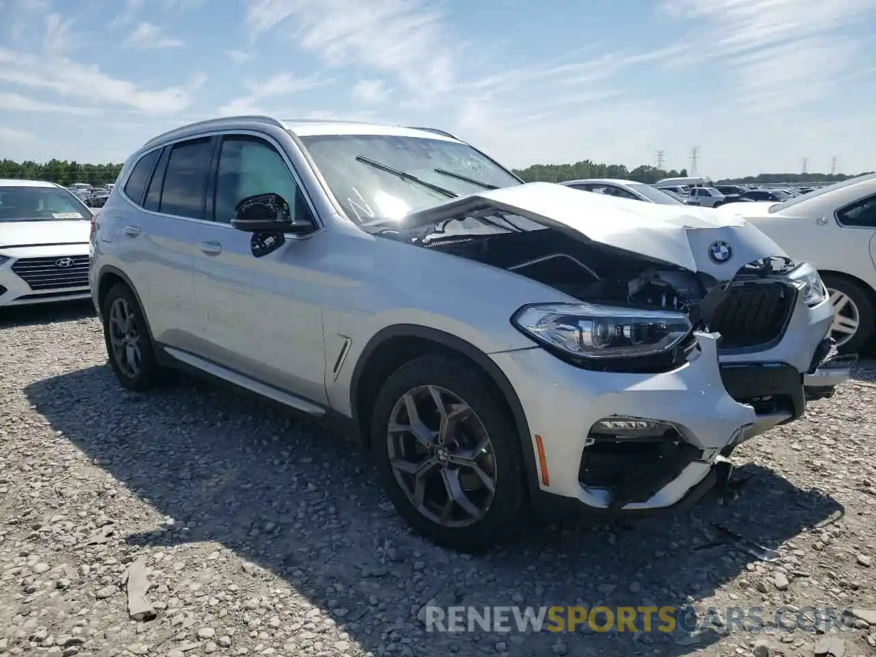 1 Photograph of a damaged car 5UXTY3C08M9E21910 BMW X3 2021