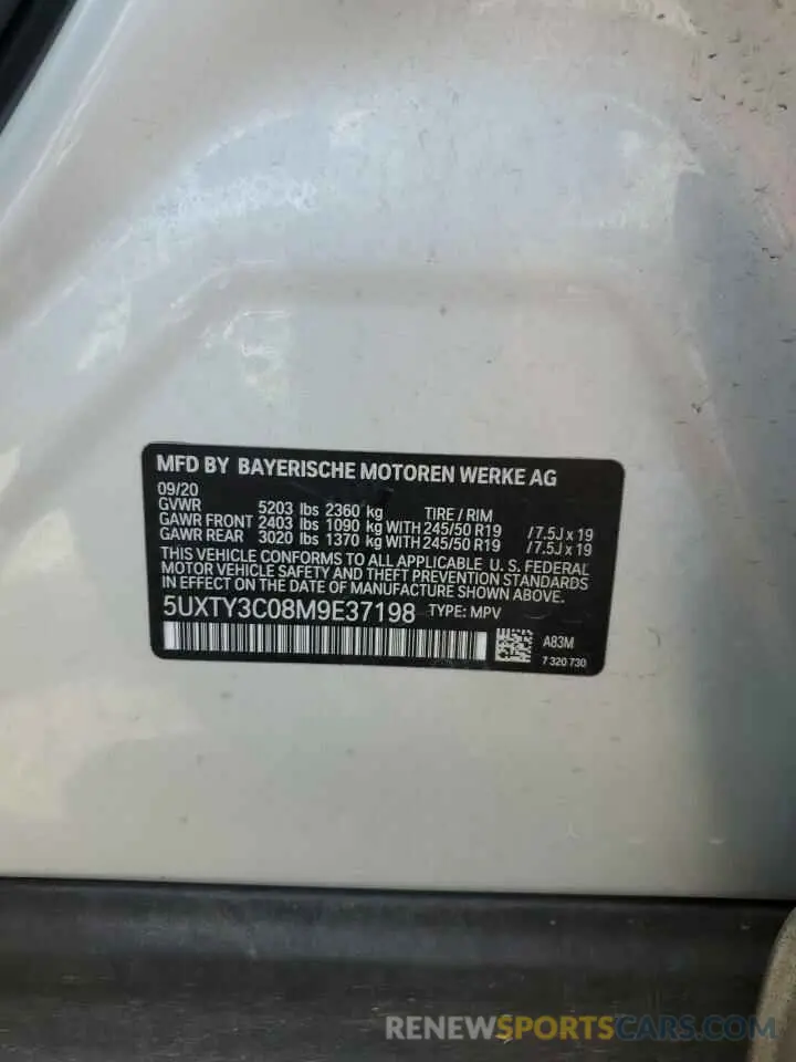 14 Photograph of a damaged car 5UXTY3C08M9E37198 BMW X3 2021