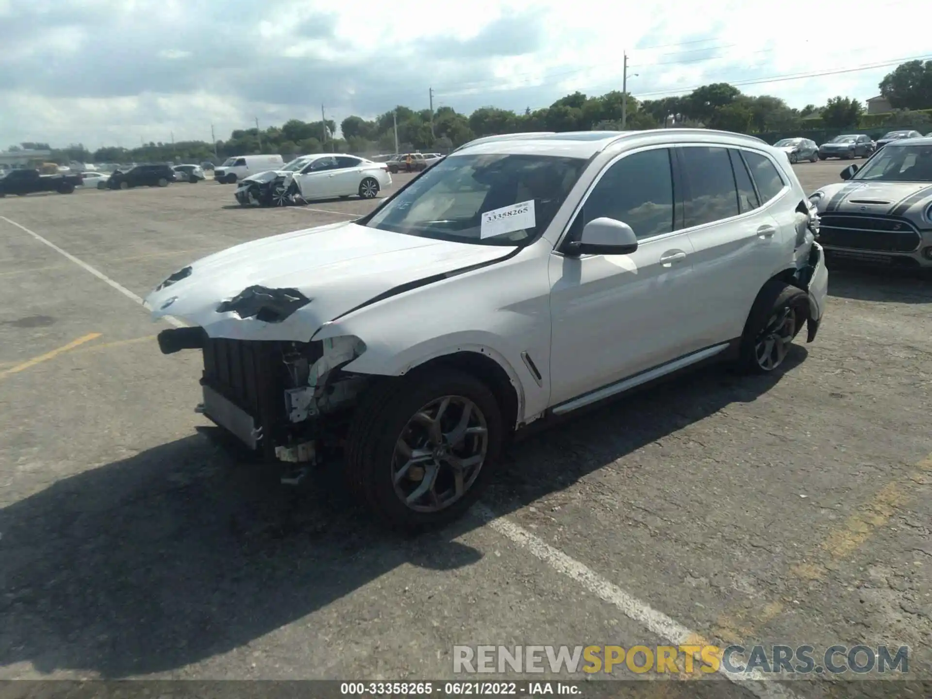 2 Photograph of a damaged car 5UXTY3C0XM9H56120 BMW X3 2021