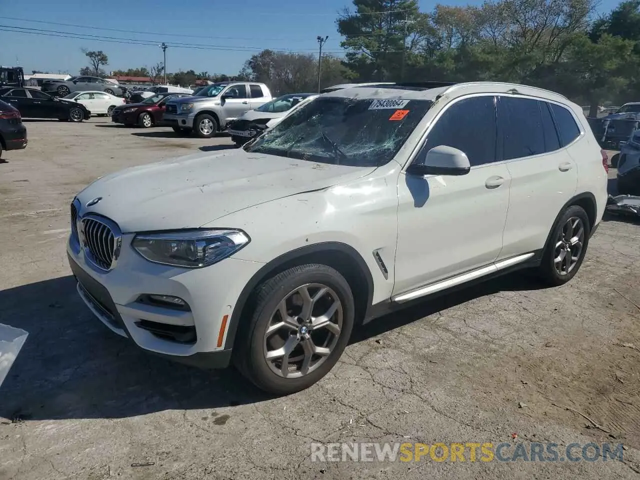 1 Photograph of a damaged car 5UXTY5C00M9D90504 BMW X3 2021