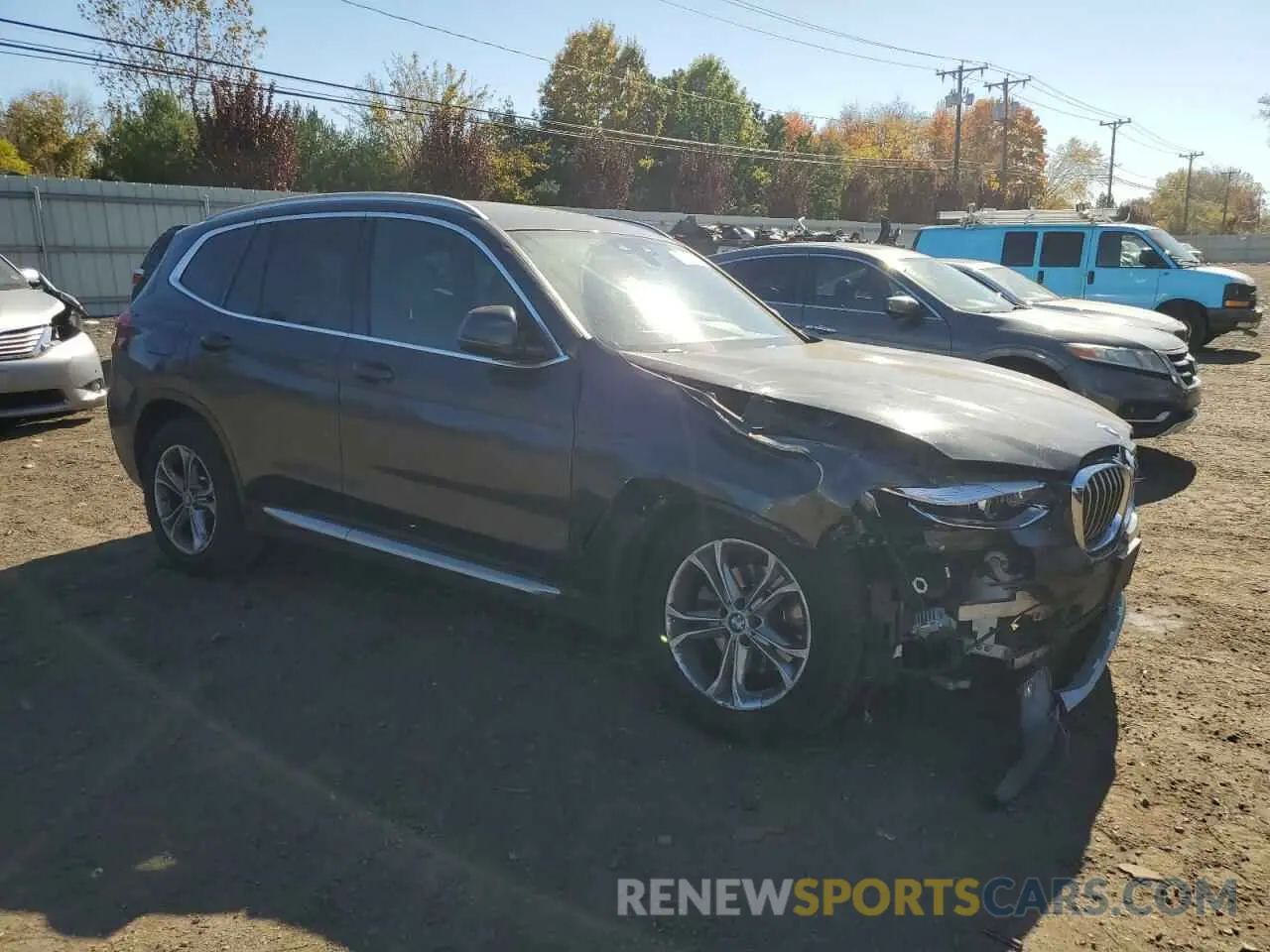 4 Photograph of a damaged car 5UXTY5C01M9E04460 BMW X3 2021
