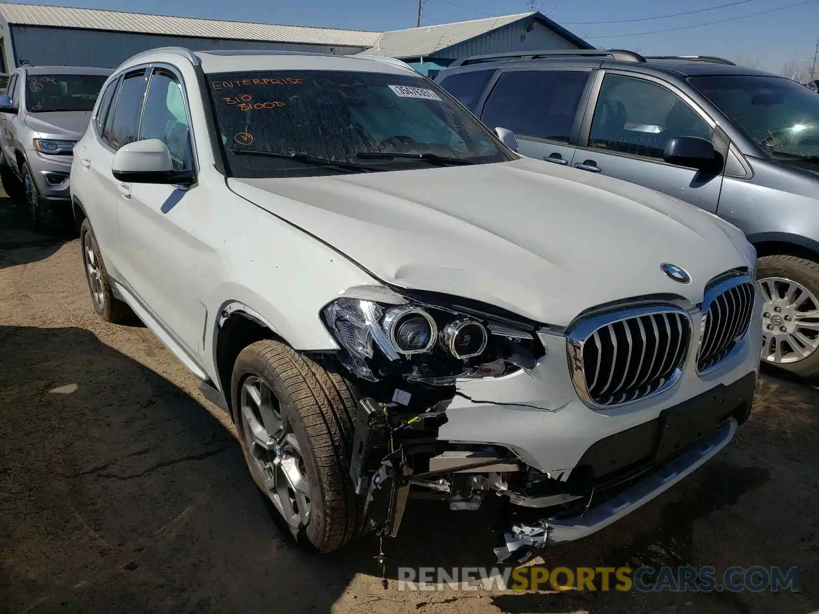 1 Photograph of a damaged car 5UXTY5C02M9F11498 BMW X3 2021