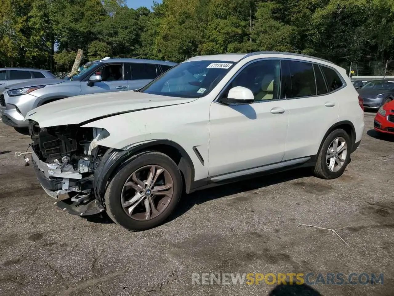 1 Photograph of a damaged car 5UXTY5C02M9G11570 BMW X3 2021