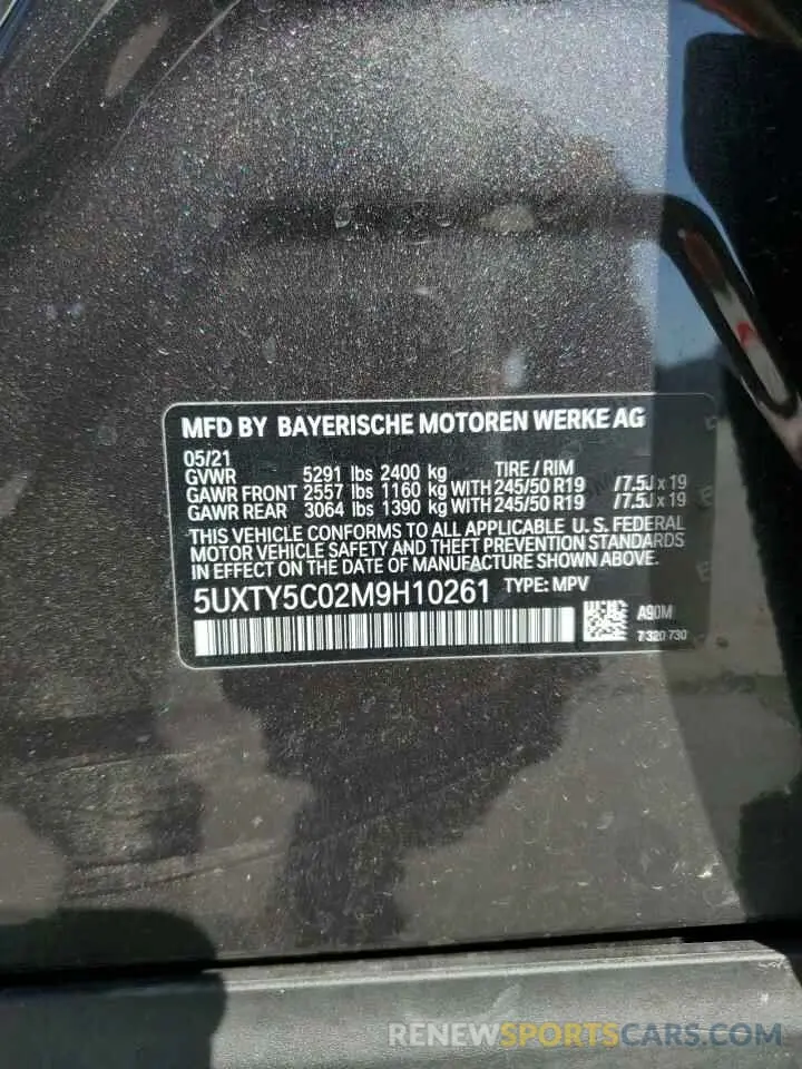 13 Photograph of a damaged car 5UXTY5C02M9H10261 BMW X3 2021