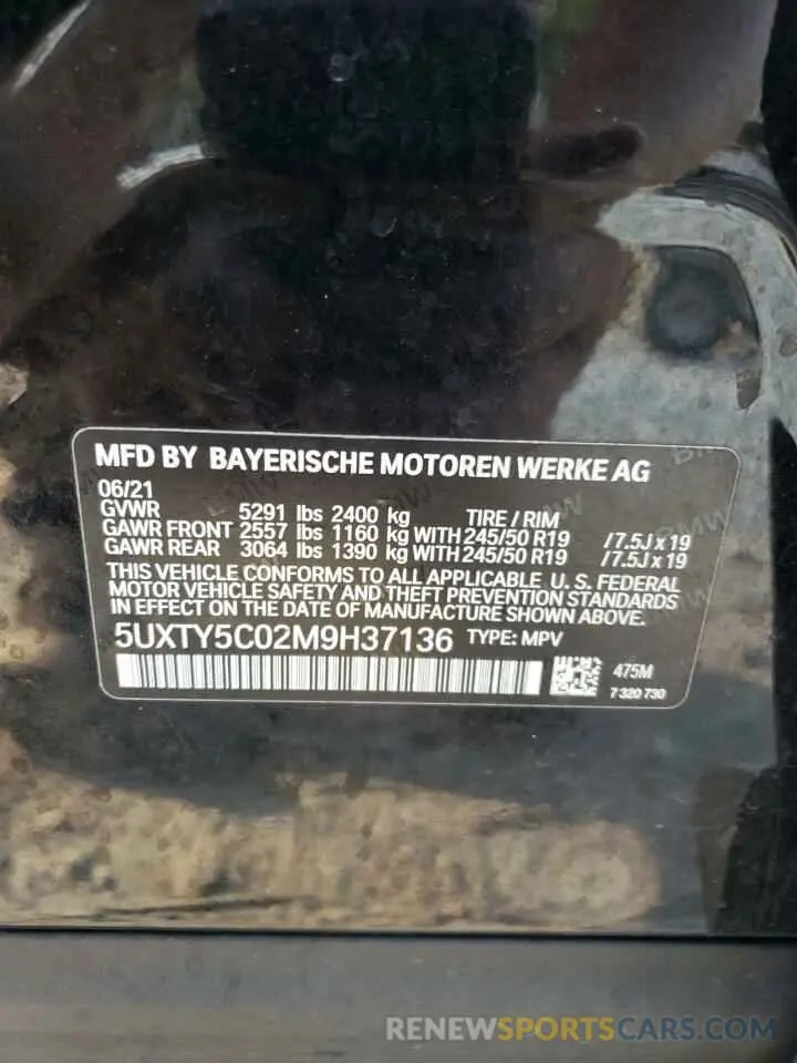 13 Photograph of a damaged car 5UXTY5C02M9H37136 BMW X3 2021