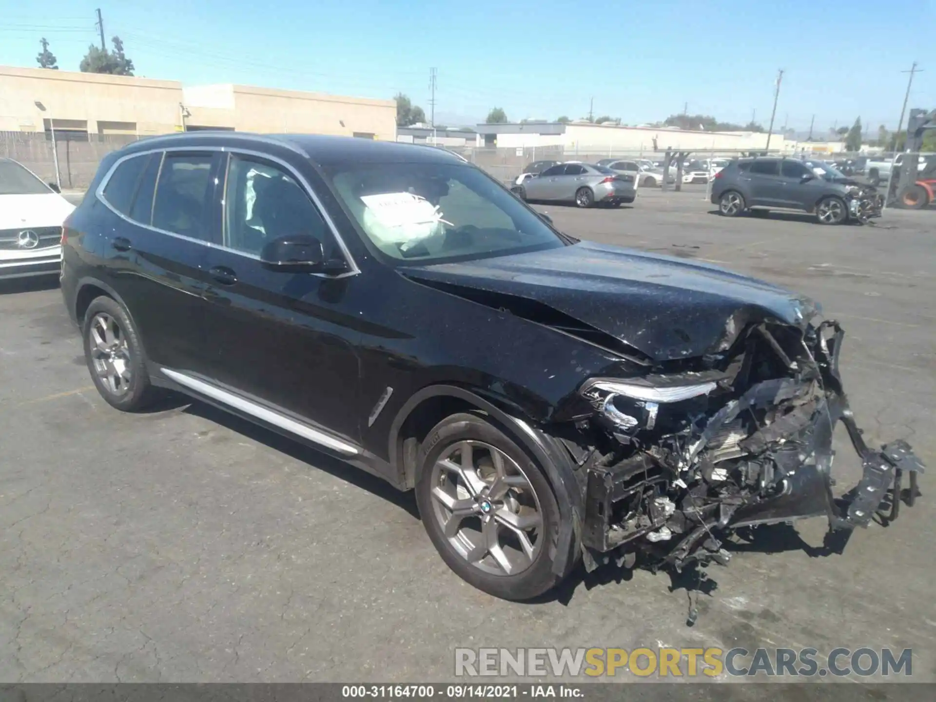 1 Photograph of a damaged car 5UXTY5C05M9D79143 BMW X3 2021