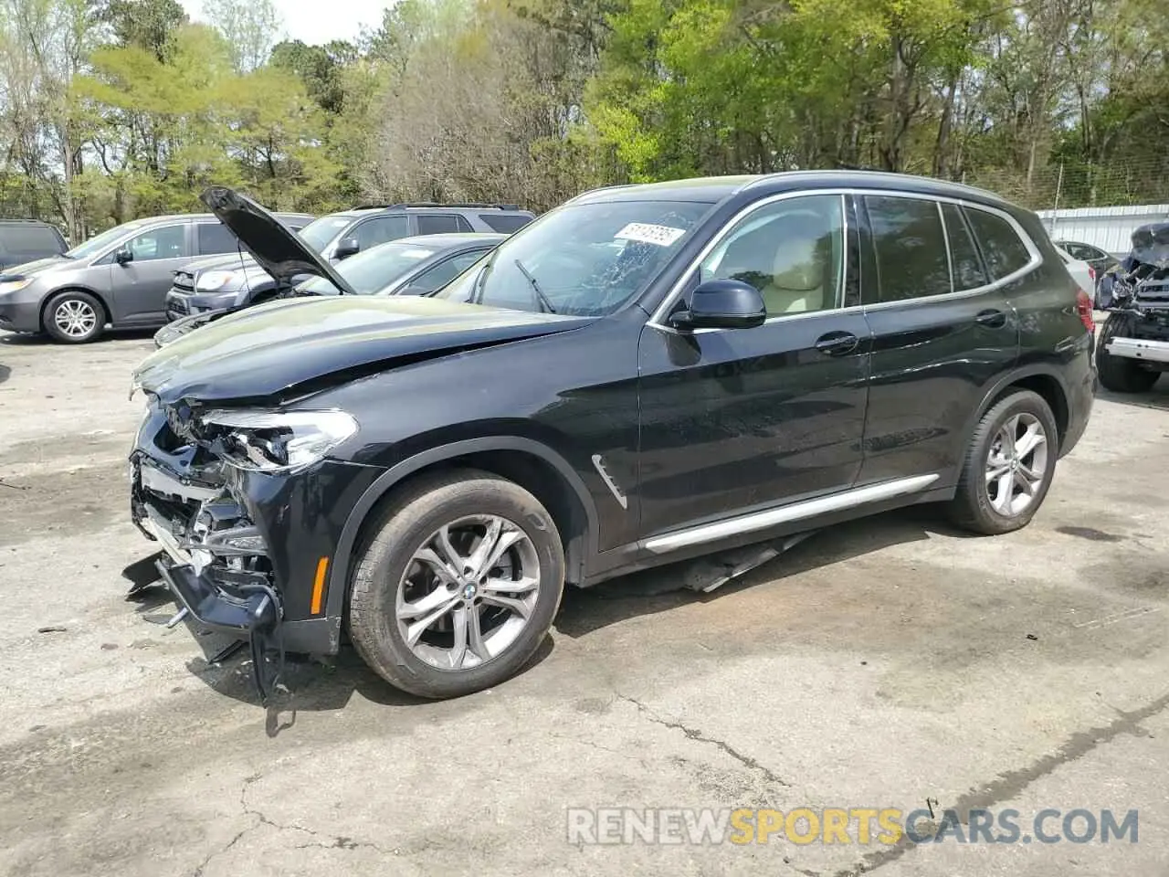 1 Photograph of a damaged car 5UXTY5C05M9H25319 BMW X3 2021
