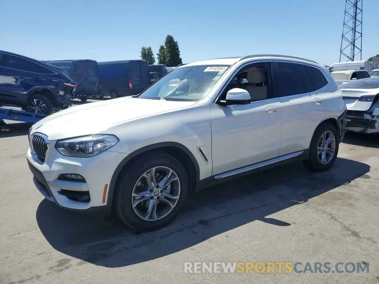 1 Photograph of a damaged car 5UXTY5C05M9H84614 BMW X3 2021