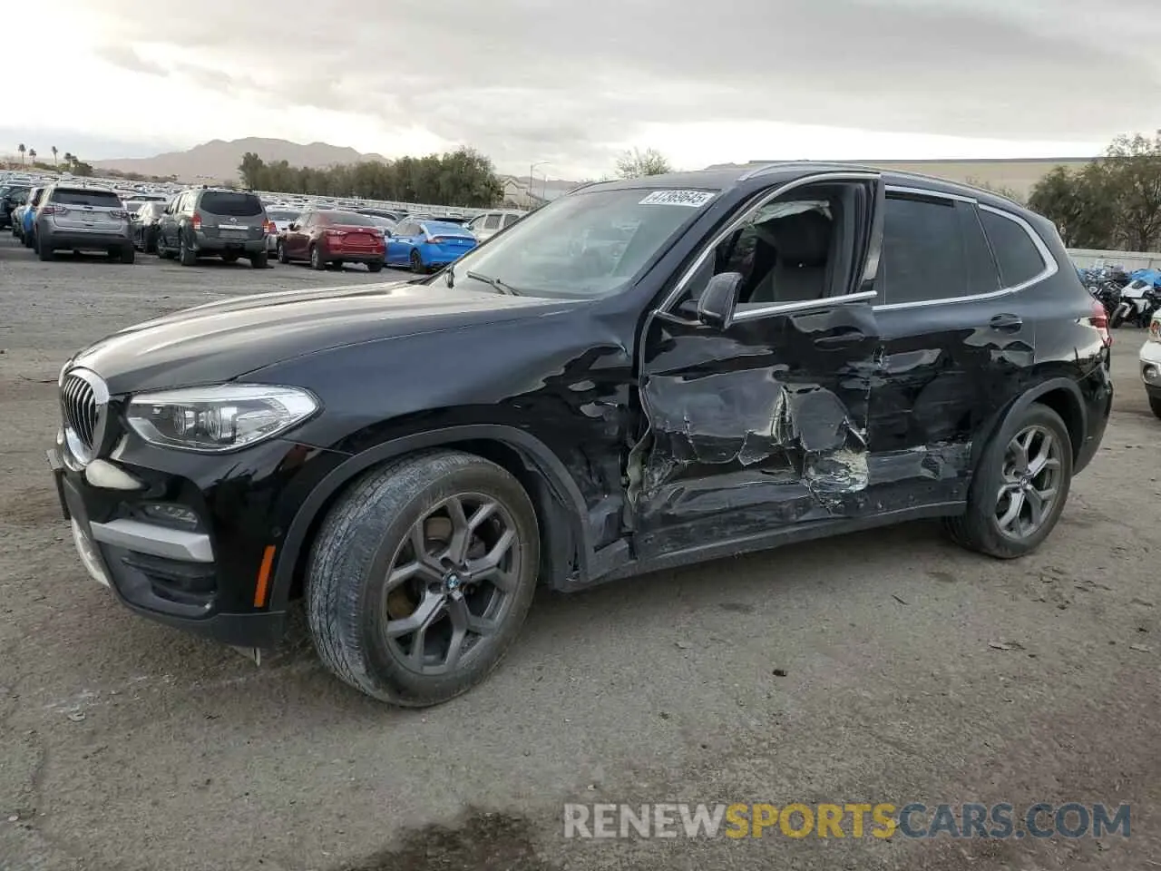 1 Photograph of a damaged car 5UXTY5C05M9H89666 BMW X3 2021