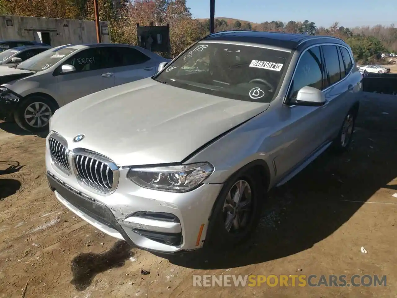 2 Photograph of a damaged car 5UXTY5C05M9H96715 BMW X3 2021