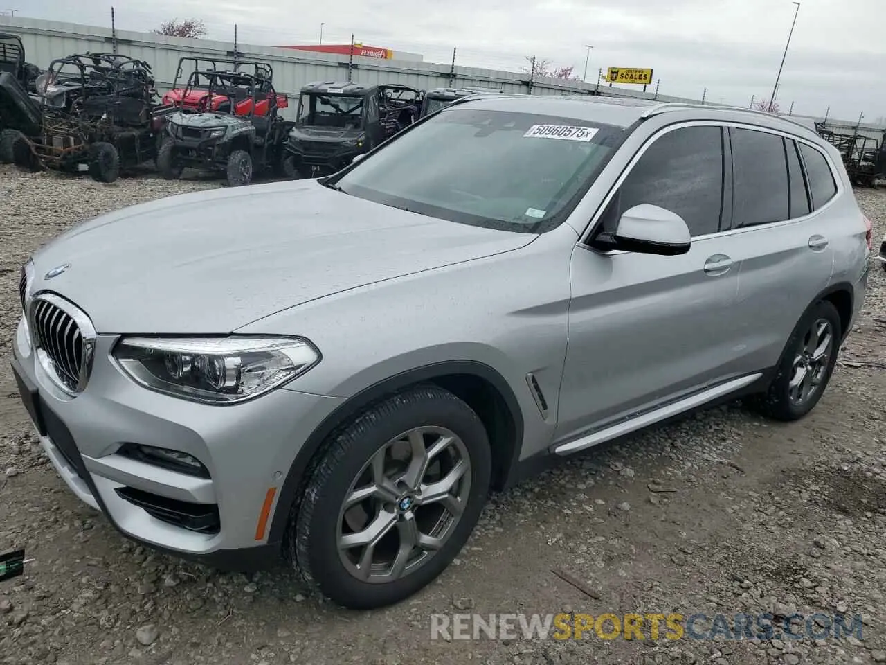 1 Photograph of a damaged car 5UXTY5C08M9E42493 BMW X3 2021