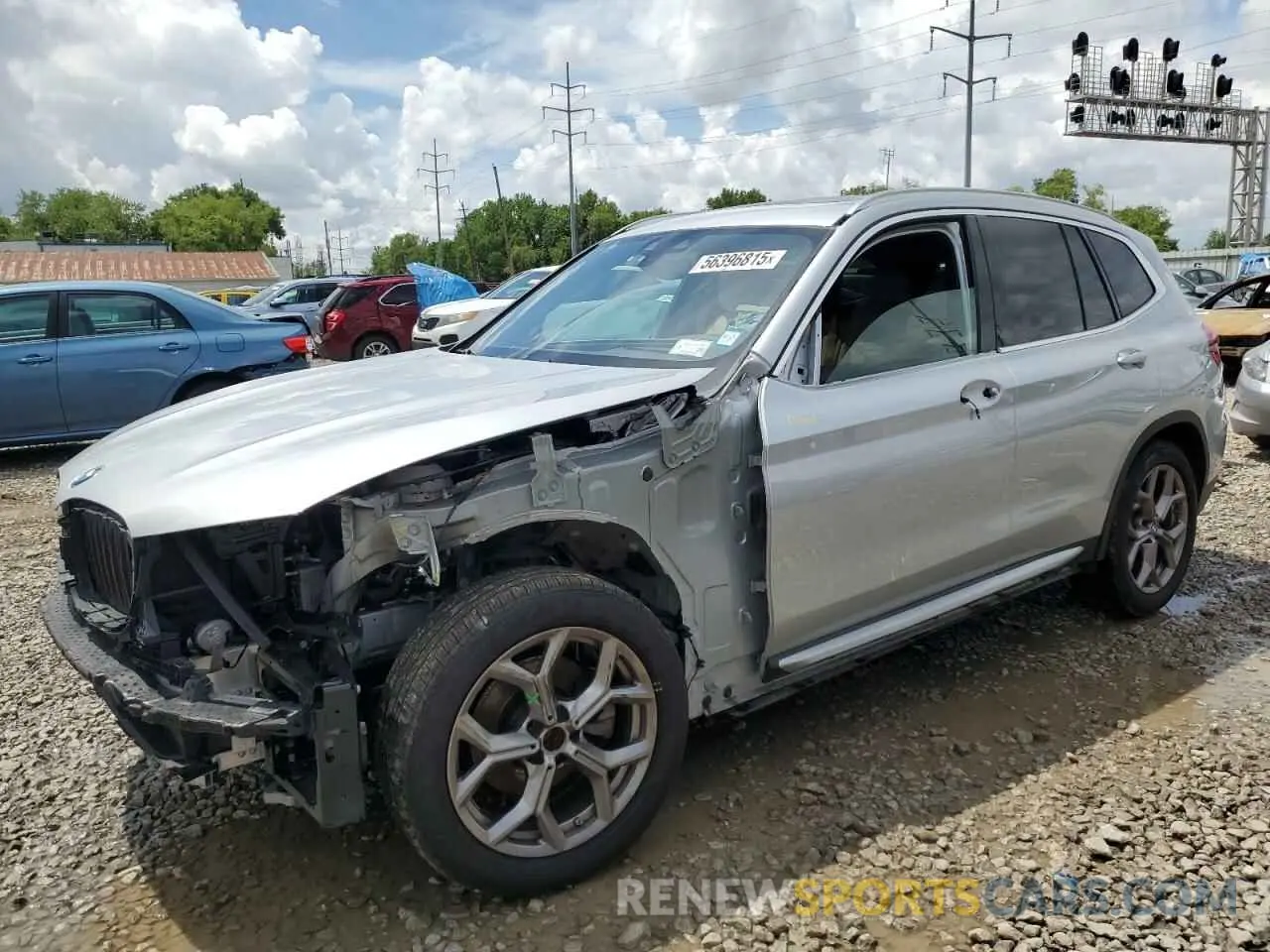 1 Photograph of a damaged car 5UXTY5C08M9H33379 BMW X3 2021
