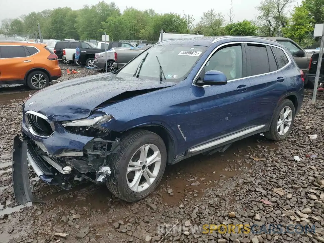 1 Photograph of a damaged car 5UXTY5C09M9E17120 BMW X3 2021