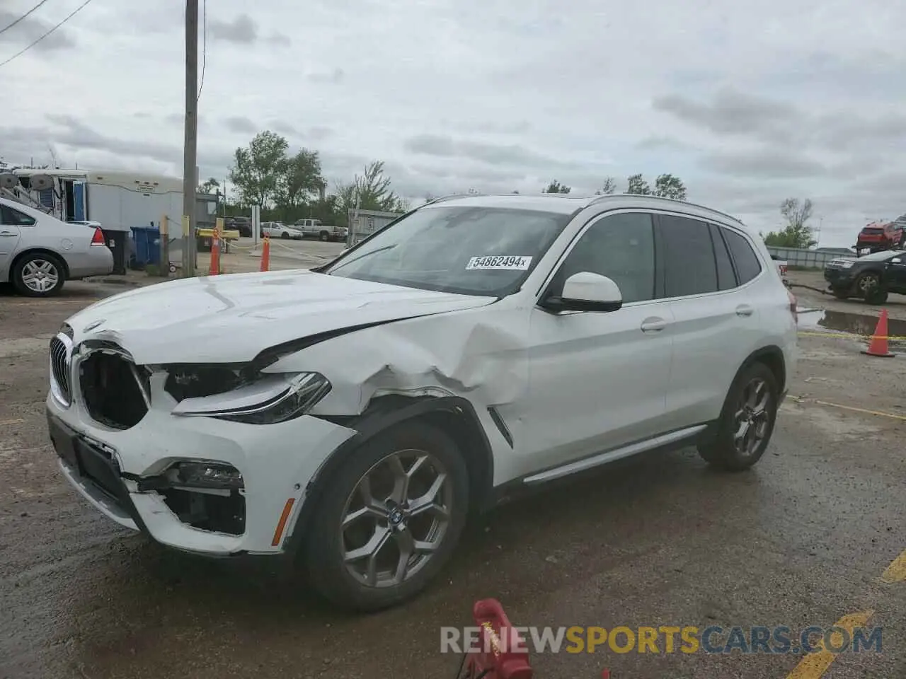 1 Photograph of a damaged car 5UXTY5C09M9F31750 BMW X3 2021