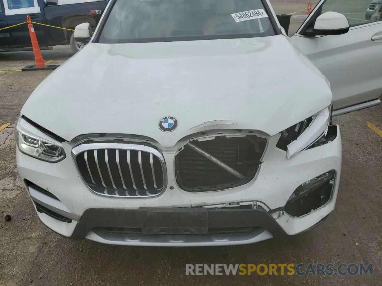 11 Photograph of a damaged car 5UXTY5C09M9F31750 BMW X3 2021