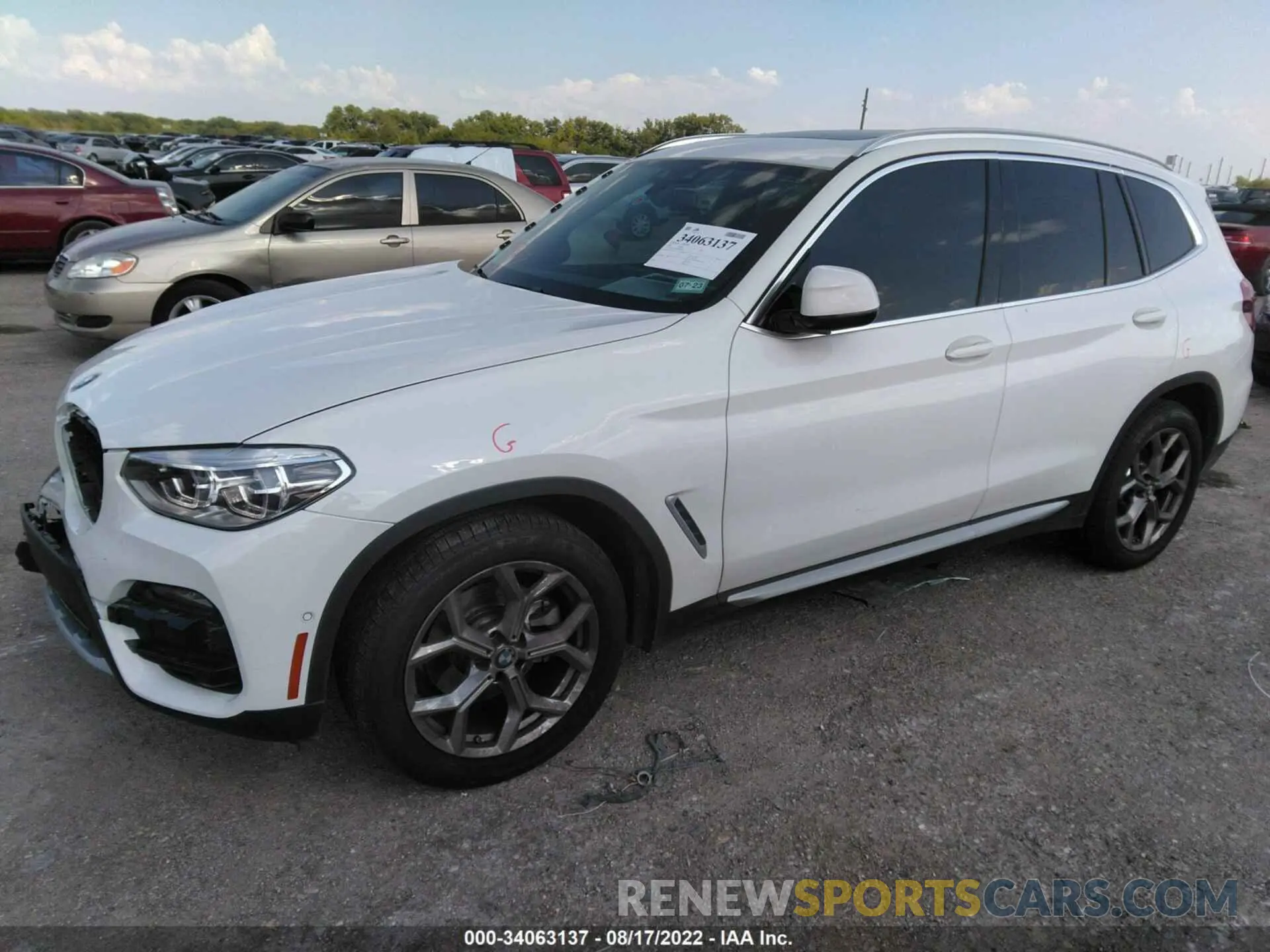 2 Photograph of a damaged car 5UXTY5C09M9H89461 BMW X3 2021