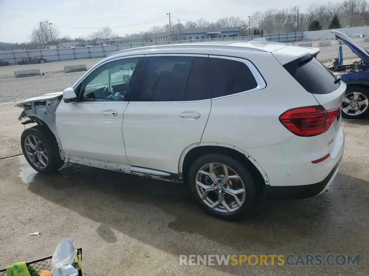 2 Photograph of a damaged car 5UXTY5C0XM9E14243 BMW X3 2021