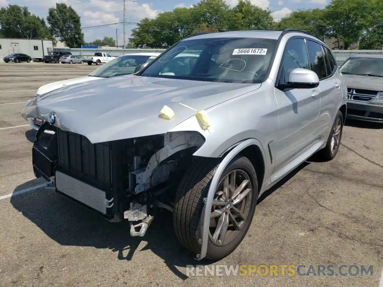 2 Photograph of a damaged car 5UXTY9C02M9H86814 BMW X3 2021