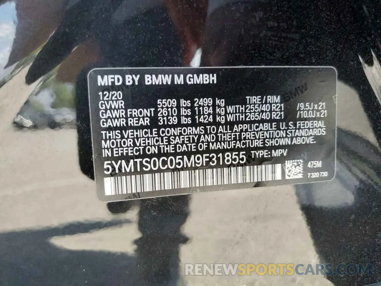 13 Photograph of a damaged car 5YMTS0C05M9F31855 BMW X3 2021