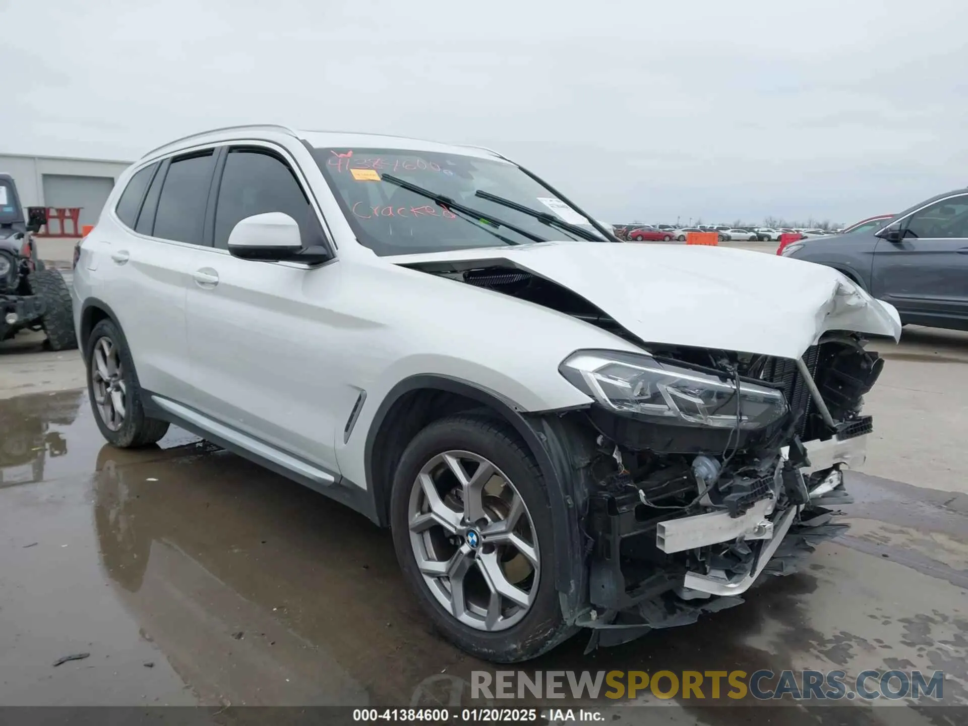 1 Photograph of a damaged car 5UX43DP06N9M30252 BMW X3 2022