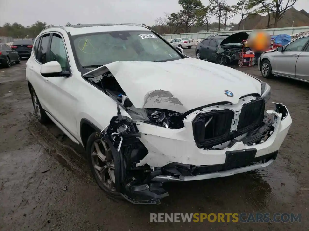 1 Photograph of a damaged car 5UX53DP03N9K12368 BMW X3 2022