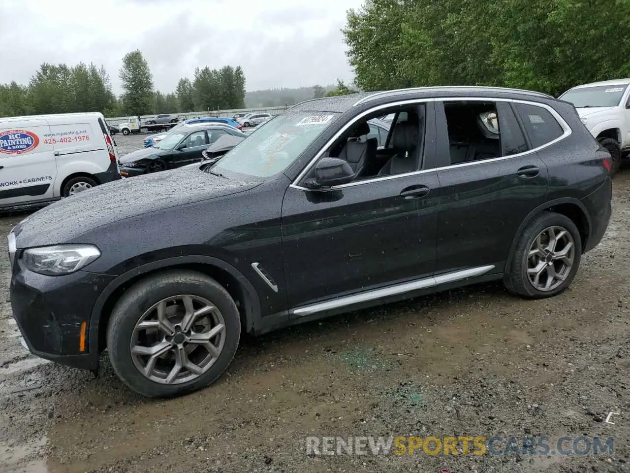 1 Photograph of a damaged car 5UX53DP03N9L69267 BMW X3 2022