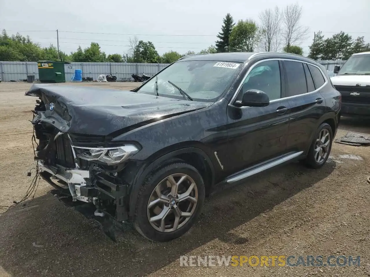 1 Photograph of a damaged car 5UX53DP05N9L47772 BMW X3 2022