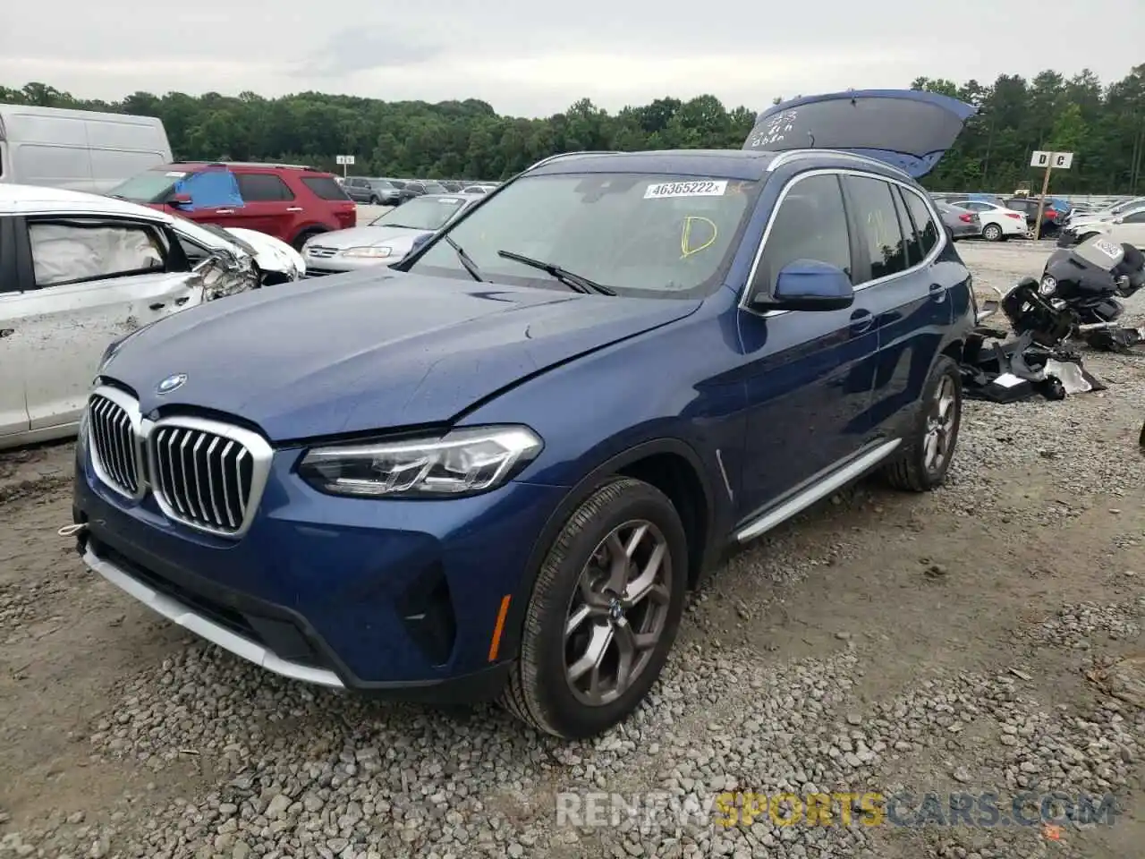 2 Photograph of a damaged car 5UX53DP06N9L46890 BMW X3 2022