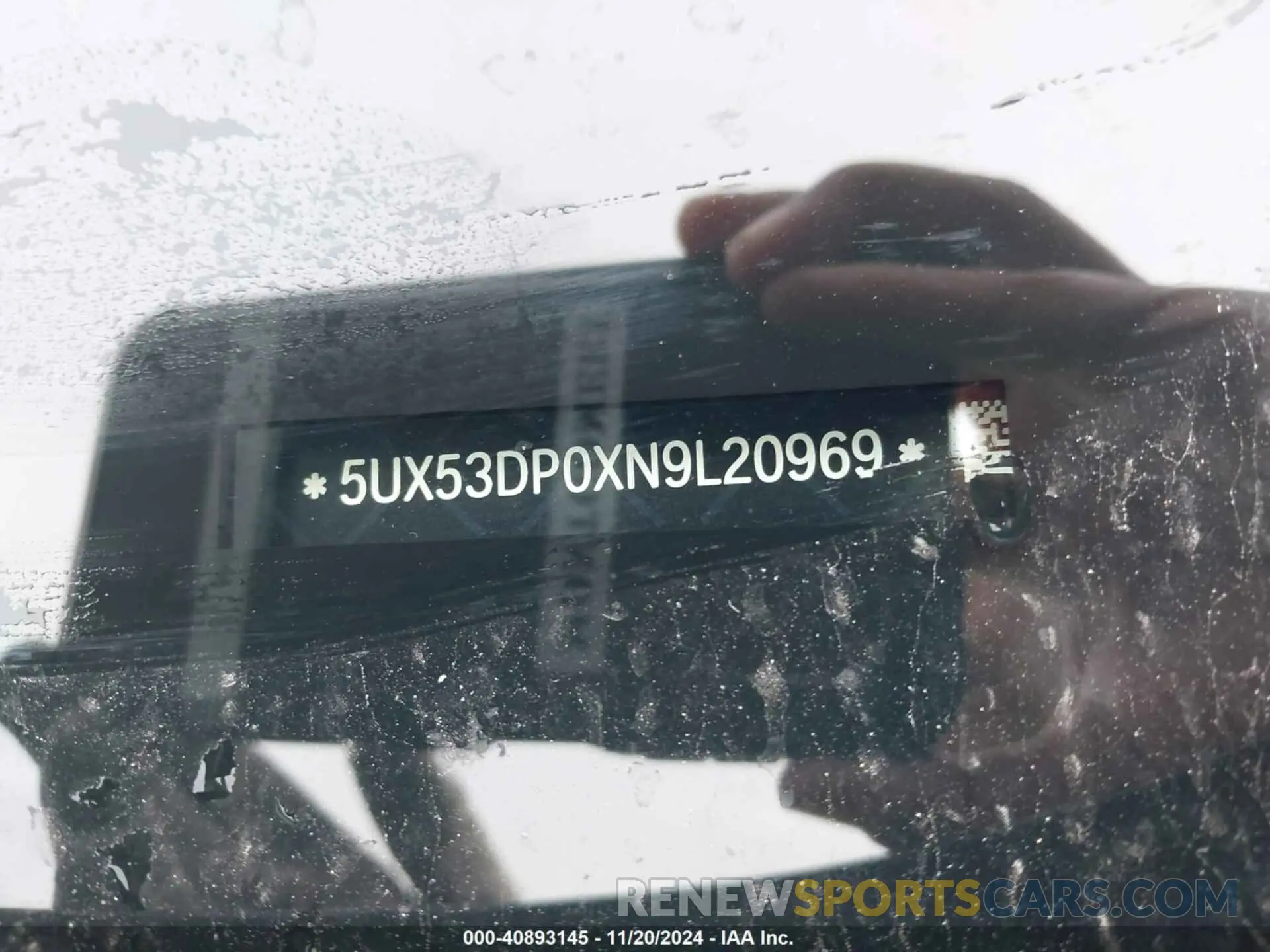 9 Photograph of a damaged car 5UX53DP0XN9L20969 BMW X3 2022