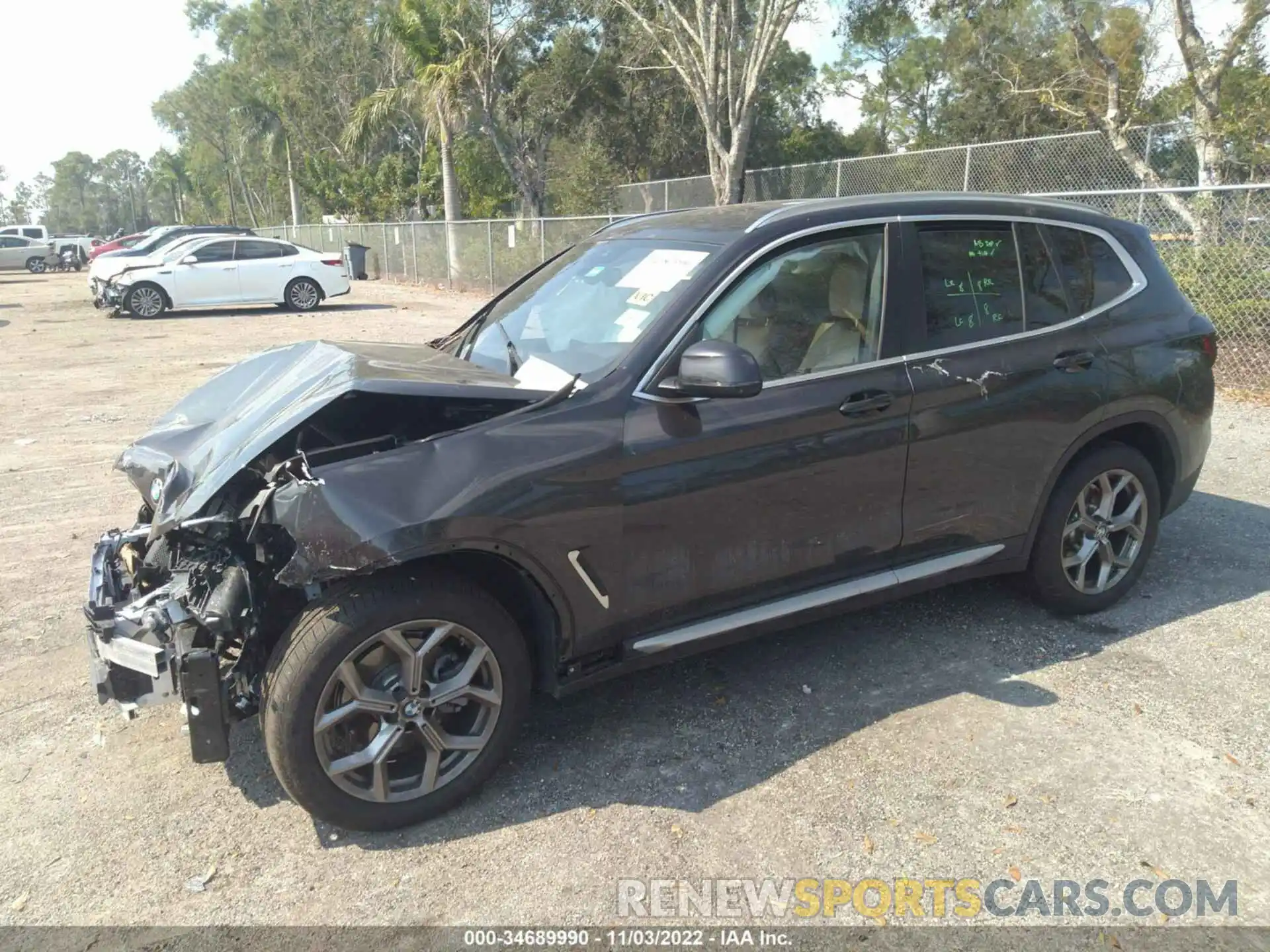 2 Photograph of a damaged car WBX47DP08NN147609 BMW X3 2022