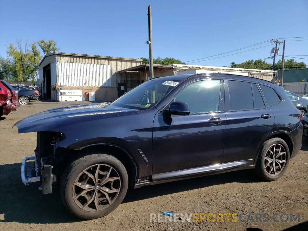1 Photograph of a damaged car 5UX53DP01P9P39635 BMW X3 2023