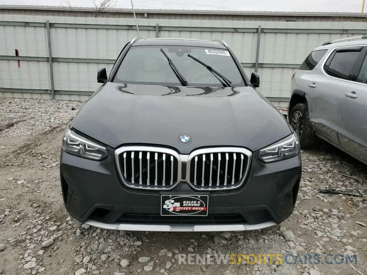5 Photograph of a damaged car 5UX53DP04P9N51157 BMW X3 2023