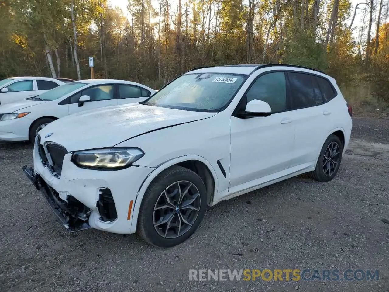 1 Photograph of a damaged car 5UX53DP08P9R19257 BMW X3 2023